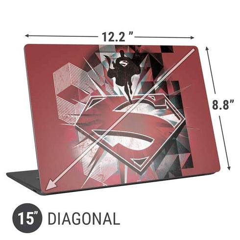 DC Comics Superman Red Pattern Universal Laptop 15in (12.2 x 8.8in) Skin